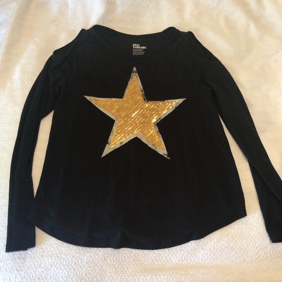 Epic Threads Cold Shoulder Girl’s Long Sleeve - Picture 1 of 4